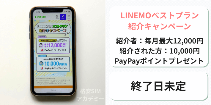 LINEMOベストプラン紹介キャンペーン