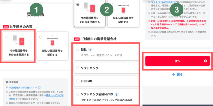 契約方法を選択する