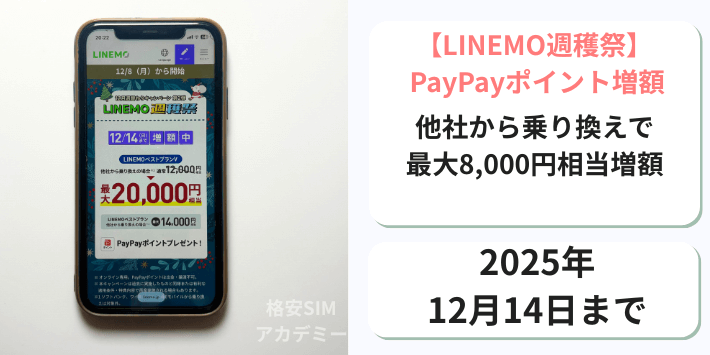 【週穫祭】他社から乗り換えでPayPayポイント増額