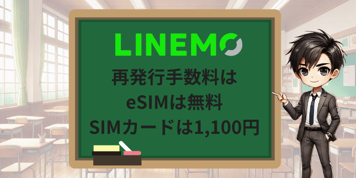 LINEMOの再発行手数料はSIMタイプで変わる