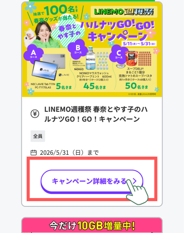 公式サイトにアクセスする