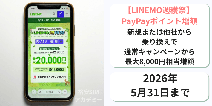 【週穫祭】PayPayポイント増額
